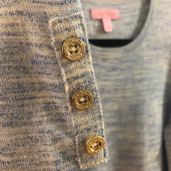 Lilly Pulitzer Lyon sweater Lapis Blue Space dye - Picture 7 of 12